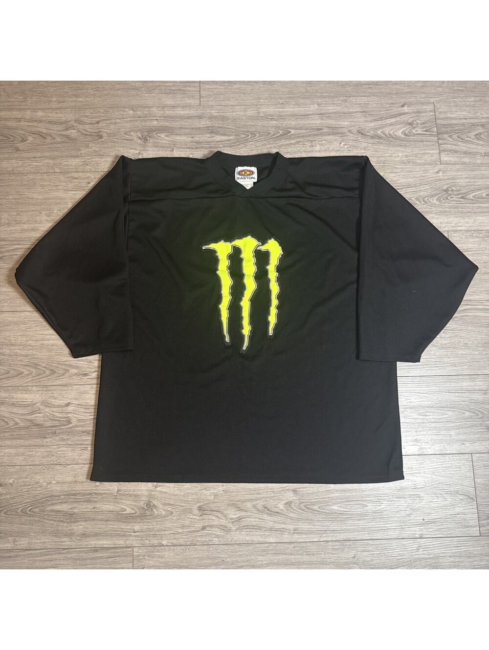 Vintage Monster Energy Hockey Motocross Jersey XL Mens Easton 90s Y2K Grunge